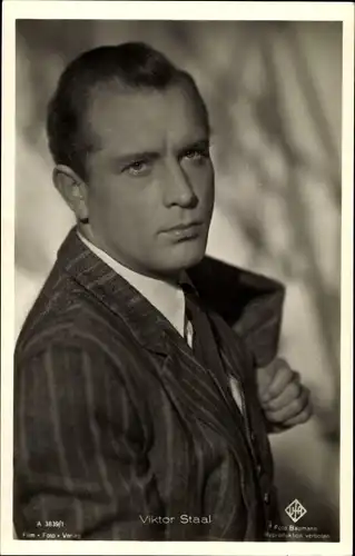 Ak Schauspieler Viktor Staal, Portrait, UFA, Film Foto Verlag A 3839/1