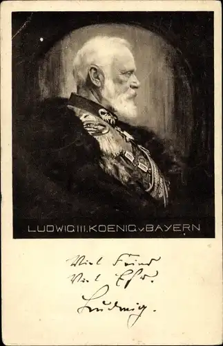 Ak Ludwig III, König von Bayern, Portrait