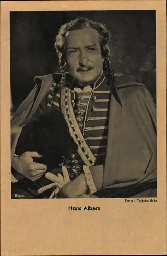 Ak Schauspieler Hans Albers, Uniform, Portrait