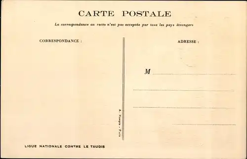 Künstler Ak Poulbot, Ligue Nationale contre le Taudis, Pourqoui que tu viens pas a l'ecole