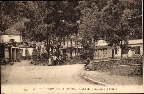 Ak Gorges de la Chiffa Algerien, Hotel du Ruisseau des Singes