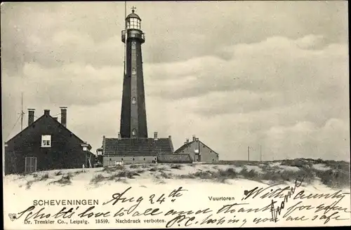 Ak Scheveningen Den Haag Südholland, Vuurtoren