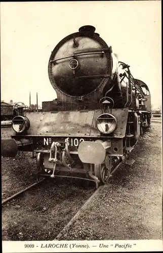 Ak Laroche Yonne, Französische Eisenbahn, Une Pacific, Dampflok