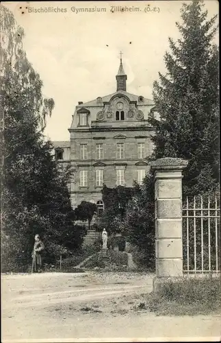 Ak Zillisheim Elsass Haut Rhin, Bischöfliches Gymnasium