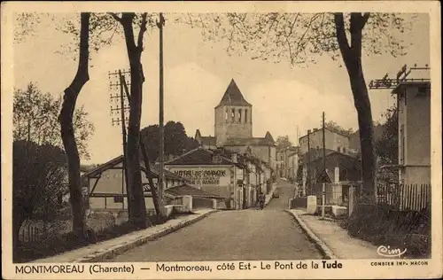 Ak Montmoreau Charente, cote Est, Le Pont de la Tude