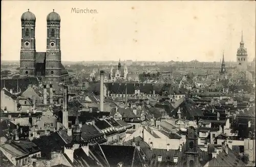 Ak München Bayern, Teilansicht, Frauenkirche