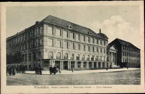 Ak Wiesbaden in Hessen, Neues Museum, Außenansicht