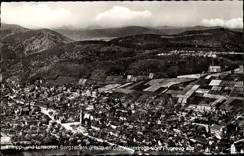 Ak Bad Bergzabern an der Weinstraße Pfalz, Panorama, Fliegeraufnahme