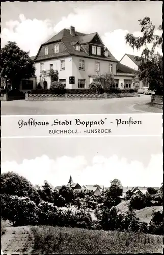 Ak Buchholz im Hunsrück Boppard am Rhein, Gasthaus "Zur Stadt Boppard", Panorama