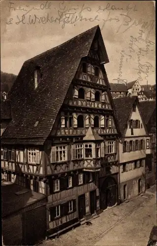 Ak Calw im Nordschwarzwald, Altdeutsches Haus, 1694, Fachwerkhaus
