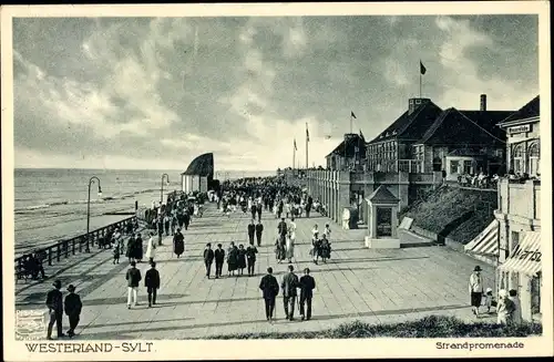 Ak Westerland auf Sylt, Strandpromenade