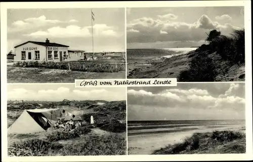Ak Lenste Grömitz in Ostholstein, Zur Düne, Zelt, Strandpartie