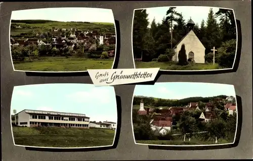 Ak Grünmettstetten Horb am Neckar, Panorama, Kapelle, Teilansicht