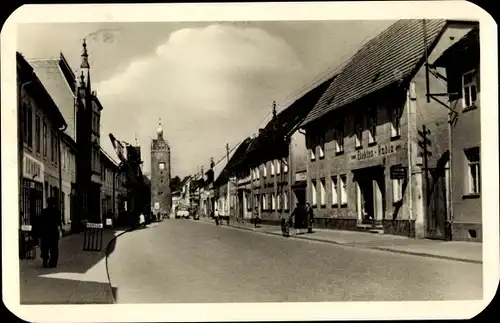 Ak Zörbig in Anhalt, Leninstraße, Turm, Geschäft