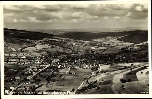 Ak Rockenhausen in der Pfalz, Flugzeugaufnahme