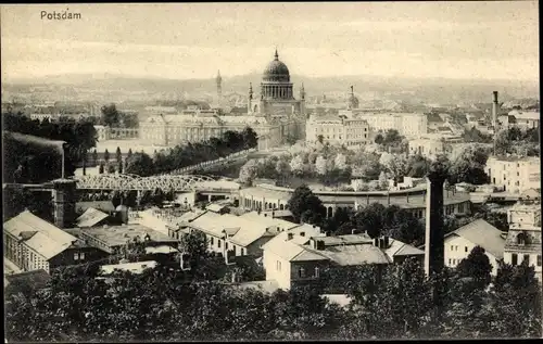 Ak Potsdam, Gesamtansicht mit Blick auf die Nicolaikirche