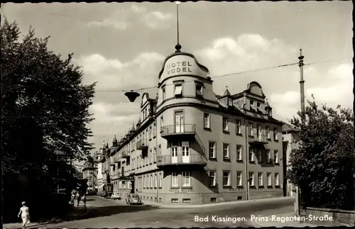 Ak Bad Kissingen Unterfranken Bayern, Prinz-Regenten-Straße, Hotel Budel