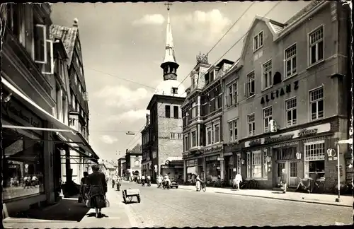 Ak Oldenburg im Großherzogtum Oldenburg, Langestraße zum Lappenturm, Geschäfte