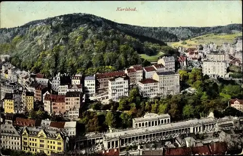 Ak Karlovy Vary Karlsbad Stadt, Gesamtansicht