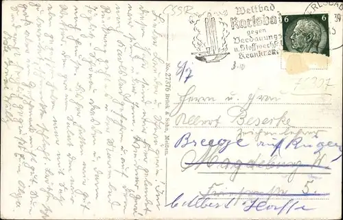 Ak Karlovy Vary Karlsbad Stadt, Stadttheater