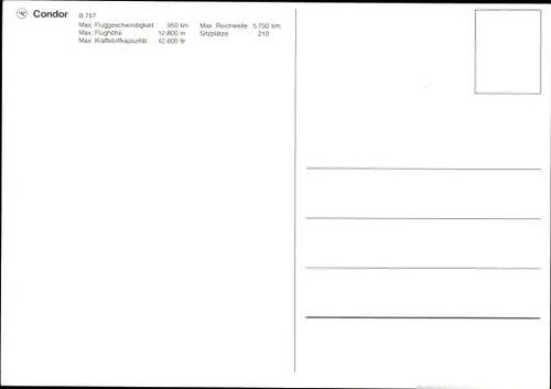 Ak Boeing B 757, Condor, Deutsches Passagierflugzeug