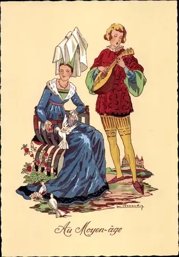 Künstler Ak Renaudin, Alfred, Au Moyen Age, Mode
