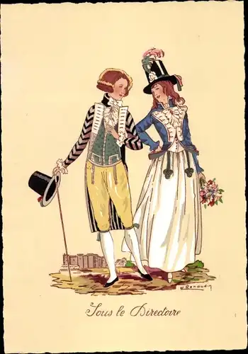 Künstler Ak Renaudin, Alfred, Sous le Directoire, Mode