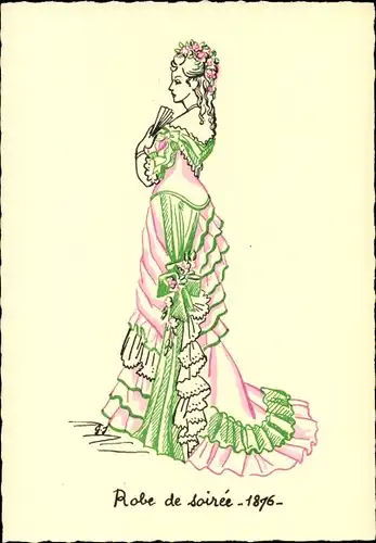 Künstler Ak James, Genevieve, La Parisienne au XIXe Siecle, Robe de soiree 1816