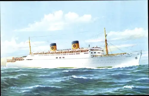 Künstler Ak Dampfer SS Homeric, Home Lines