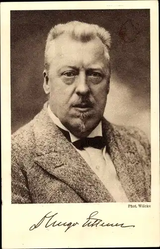 Ak Hugo Eckener, Luftfahrtpionier, Nachfolger Zeppelins, Portrait, Eckener Spende
