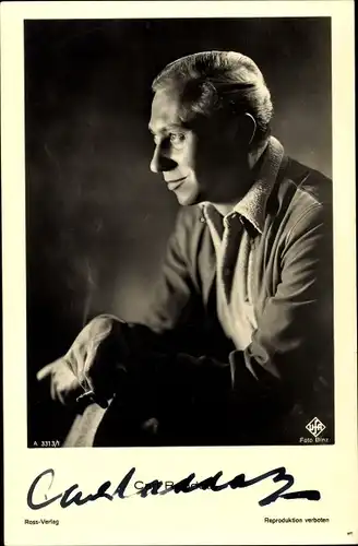 Ak Schauspieler Carl Raddatz, Ross Verlag 3313 1, UFA, Seitenportrait