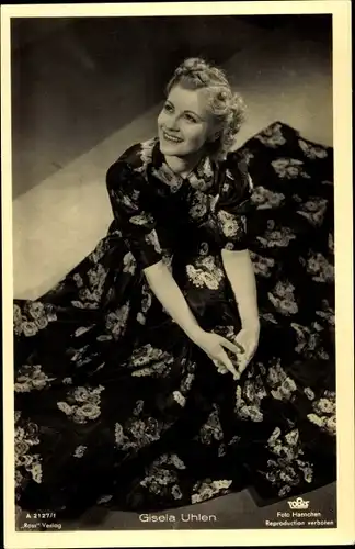 Ak Schauspielerin Gisela Uhlen, Portrait, Ross