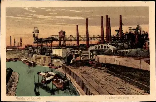 Ak Hochfeld Duisburg im Ruhrgebiet, Partie an der Niederrheinischen Hütte