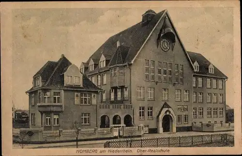Ak Homberg Duisburg im Ruhrgebiet, Ober-Realschule