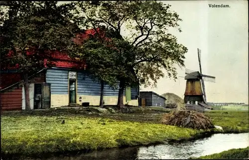 Ak Nenke & Ostermaier Serie 165 Nr 2955, Zeeland, Edam Volendam Nordholland, Windmühle