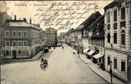 Ak Radeberg in Sachsen, Hauptstraße, Drogerie Otto Schumann