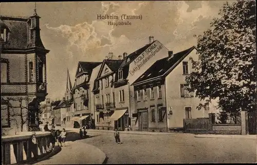 Ak Hofheim am Taunus Hessen, Hauptstraße, Elektr. Installations-Geschäft Adolf Schila,