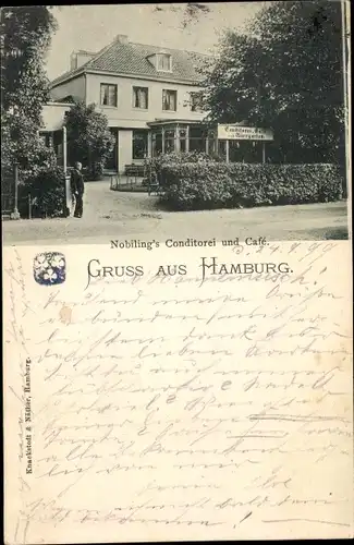 Ak Hamburg Nord Eppendorf, Konditorei und Cafe Nobiling