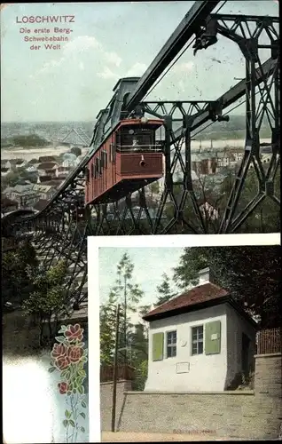 Ak Dresden Loschwitz, Bergschwebebahn