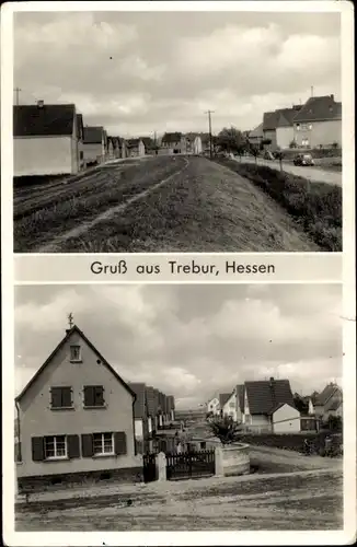 Ak Trebur am Rhein Hessen, Wohnsiedlung, Straßenpartie