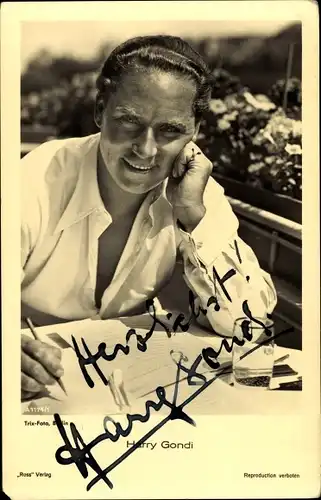 Ak Schauspieler Harry Gondi, Portrait, Autogramm