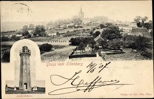 Ak Eltenberg Elten Emmerich am Niederrhein, Gesamtansicht, Aussichtsturm