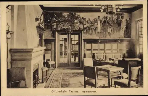 Ak Falkenstein Königstein im Taunus, Offizierheim, Spielzimmer