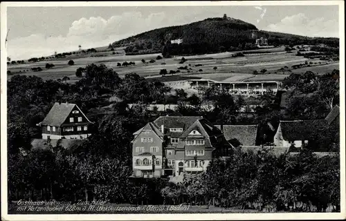 Ak Waldbrunn im Odenwald, Gasthaus und Pension zum Adler, Katzenbuckel