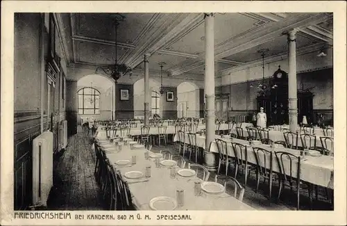 Ak Friedrichsheim Malsburg Marzell im Schwarzwald, Speisesaal