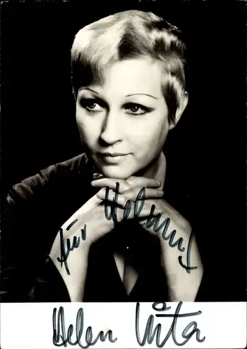 Ak Sängerin Helen Vita, Portrait, Autogramm