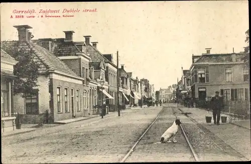 Ak Gorredijk Opsterland Friesland Niederlande, Zuidwest Dubbele straat