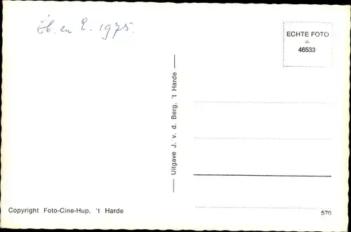 Ak 't Harde Gelderland, R. K. Kerk met pastorie