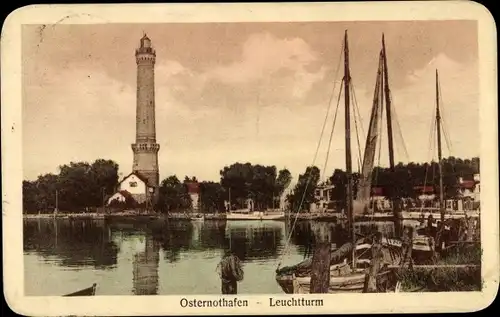 Ak Chorzelin Osternothafen Świnoujście Swinemünde Pommern, Leuchtturm