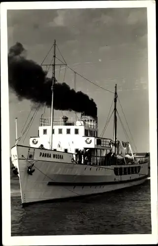 Ak Polen, Dampfer Panna Wodka in Fahrt